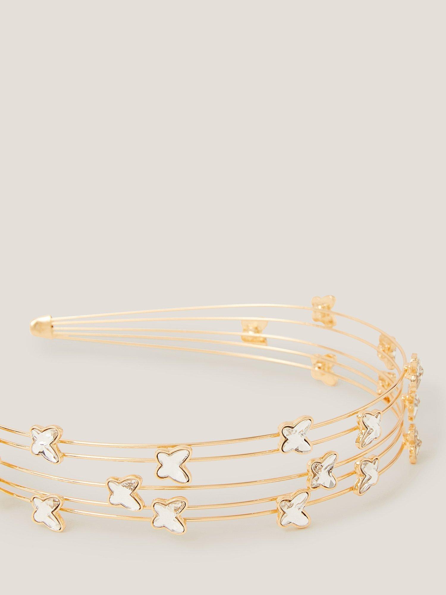 Product image 2 of 2, which shows Monsoon Sparkly Headband, Gold, One Size