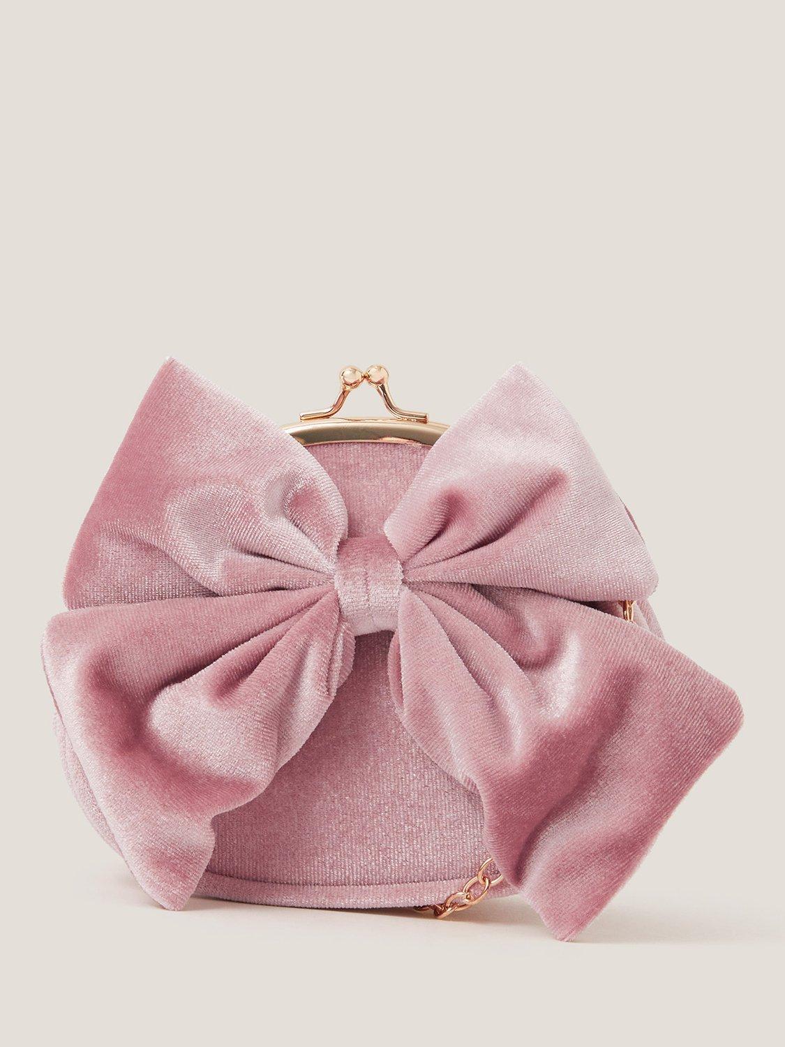 Product image 1 of 3, which shows Monsoon Kids' Mini Clip Bag, Pale Pink