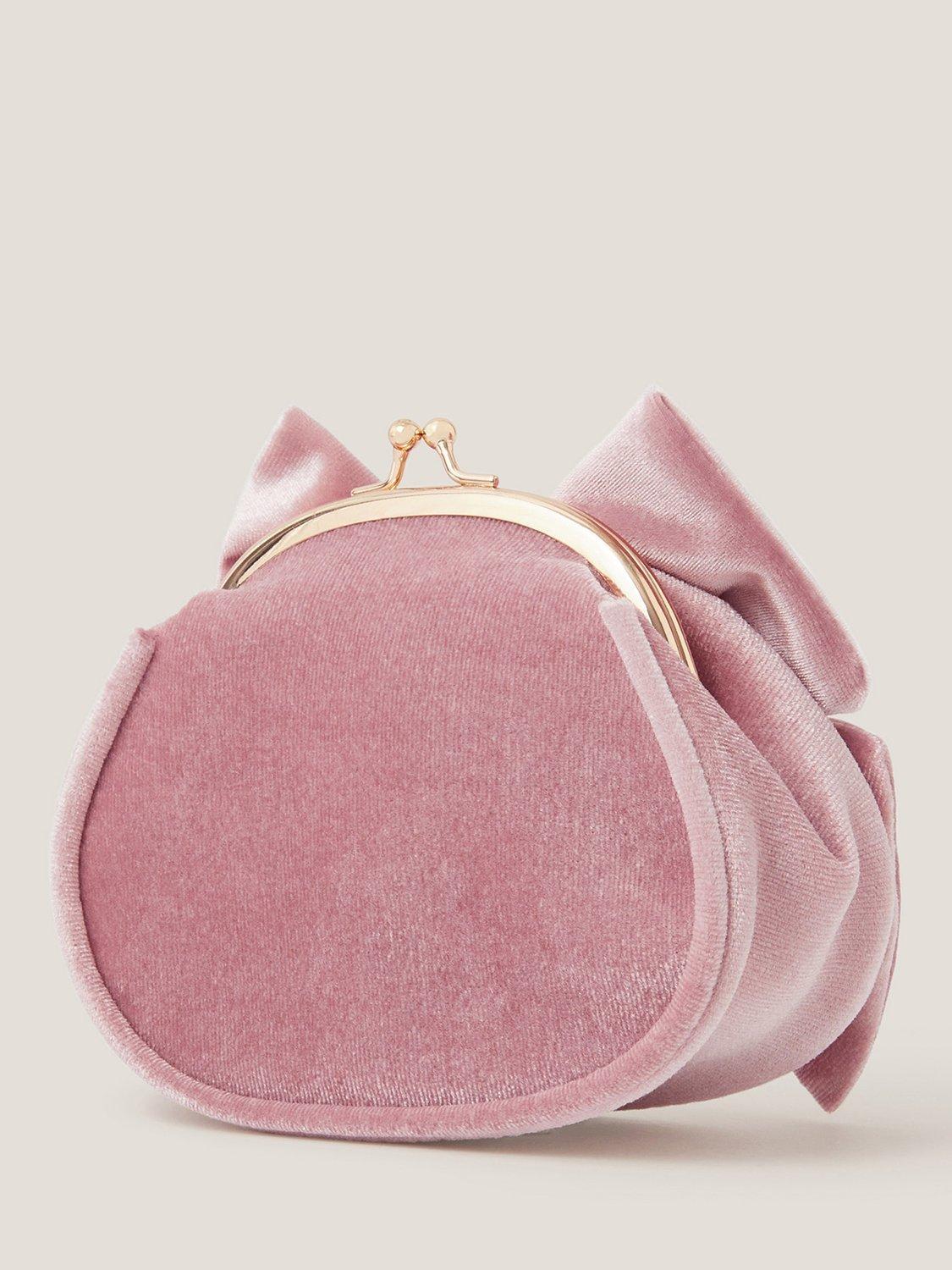 Product image 2 of 3, which shows Monsoon Kids' Mini Clip Bag, Pale Pink