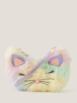 Monsoon Kids' Faux Fur Fluffy Cat Bag, Multi, Multi