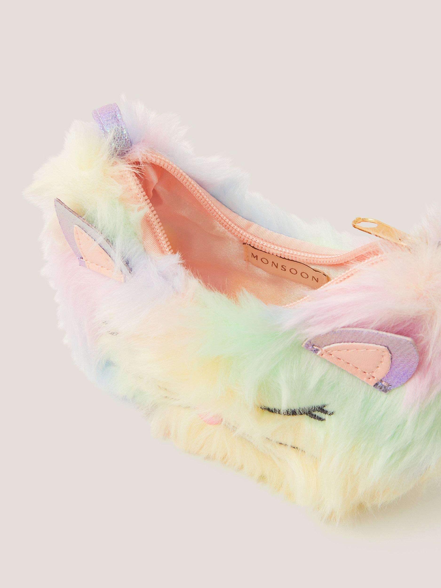 Product image 3 of 4, which shows Monsoon Kids' Faux Fur Fluffy Cat Bag, Multi
