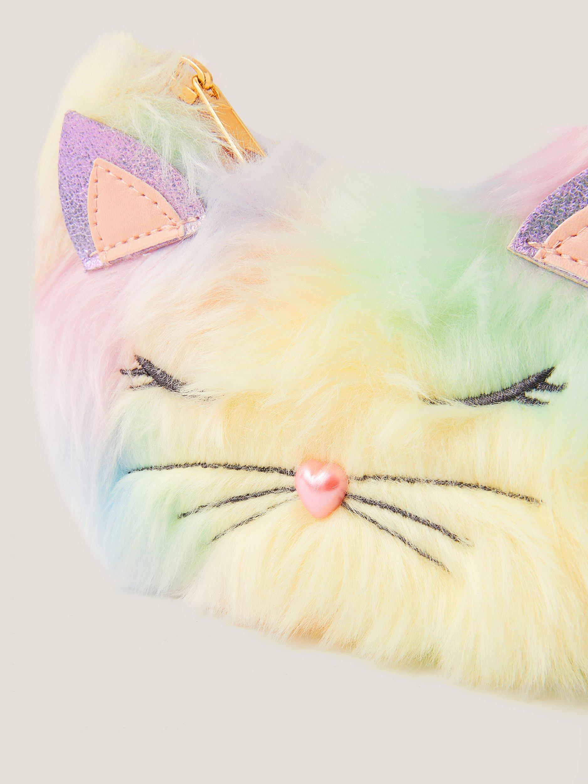 Product image 4 of 4, which shows Monsoon Kids' Faux Fur Fluffy Cat Bag, Multi