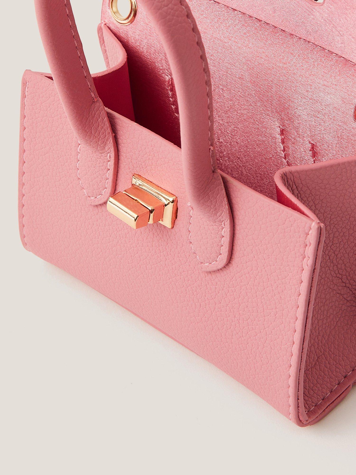 Product image 4 of 4, which shows Monsoon Kids' Mini Portobello Bag, Pink