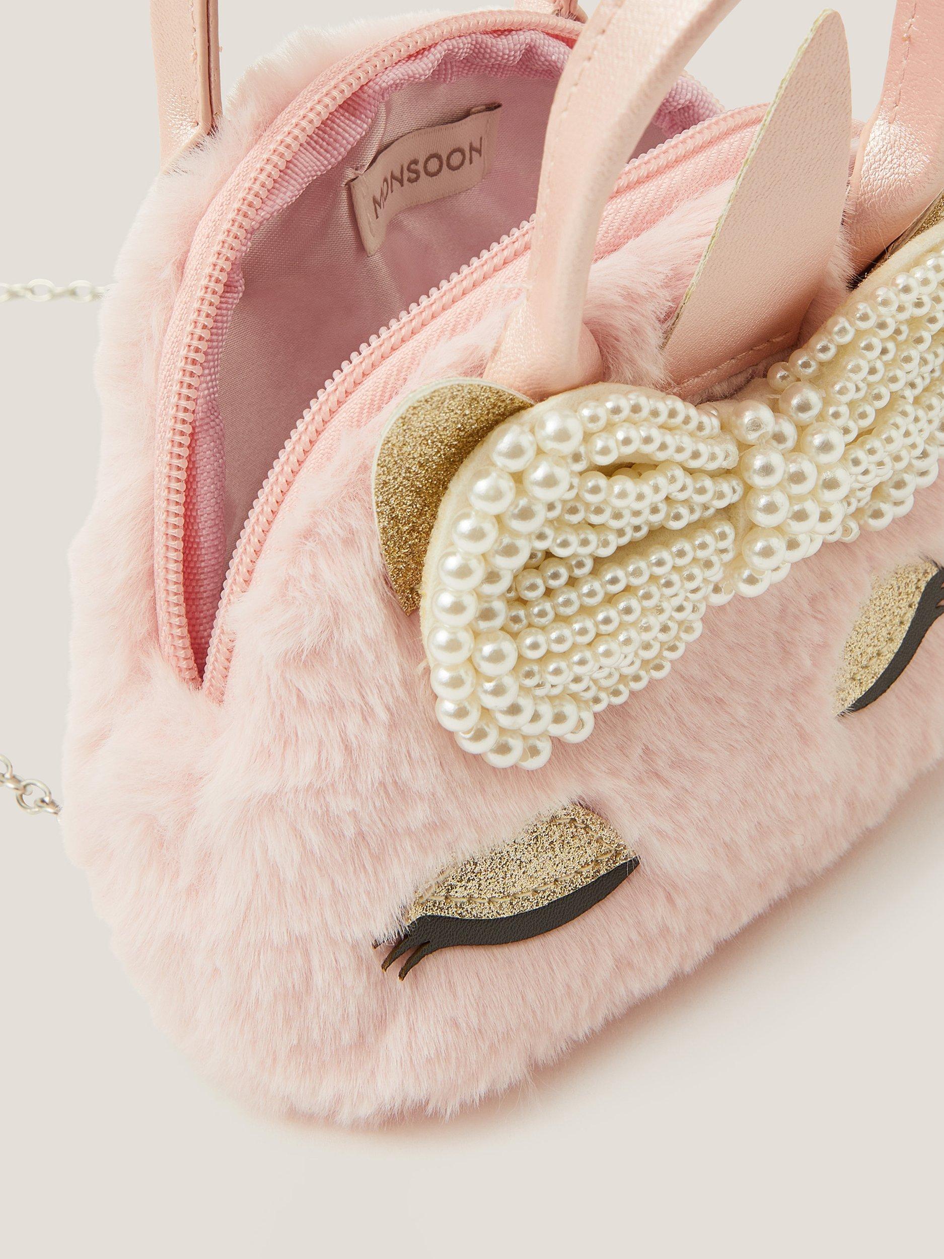 Product image 4 of 4, which shows Monsoon Kids' Unicorn Handbag, Pink, One Size