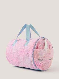 Monsoon Kids' Faux Fur Unicorn Sleepover Duffle Bag, Multi - view 2, Multi