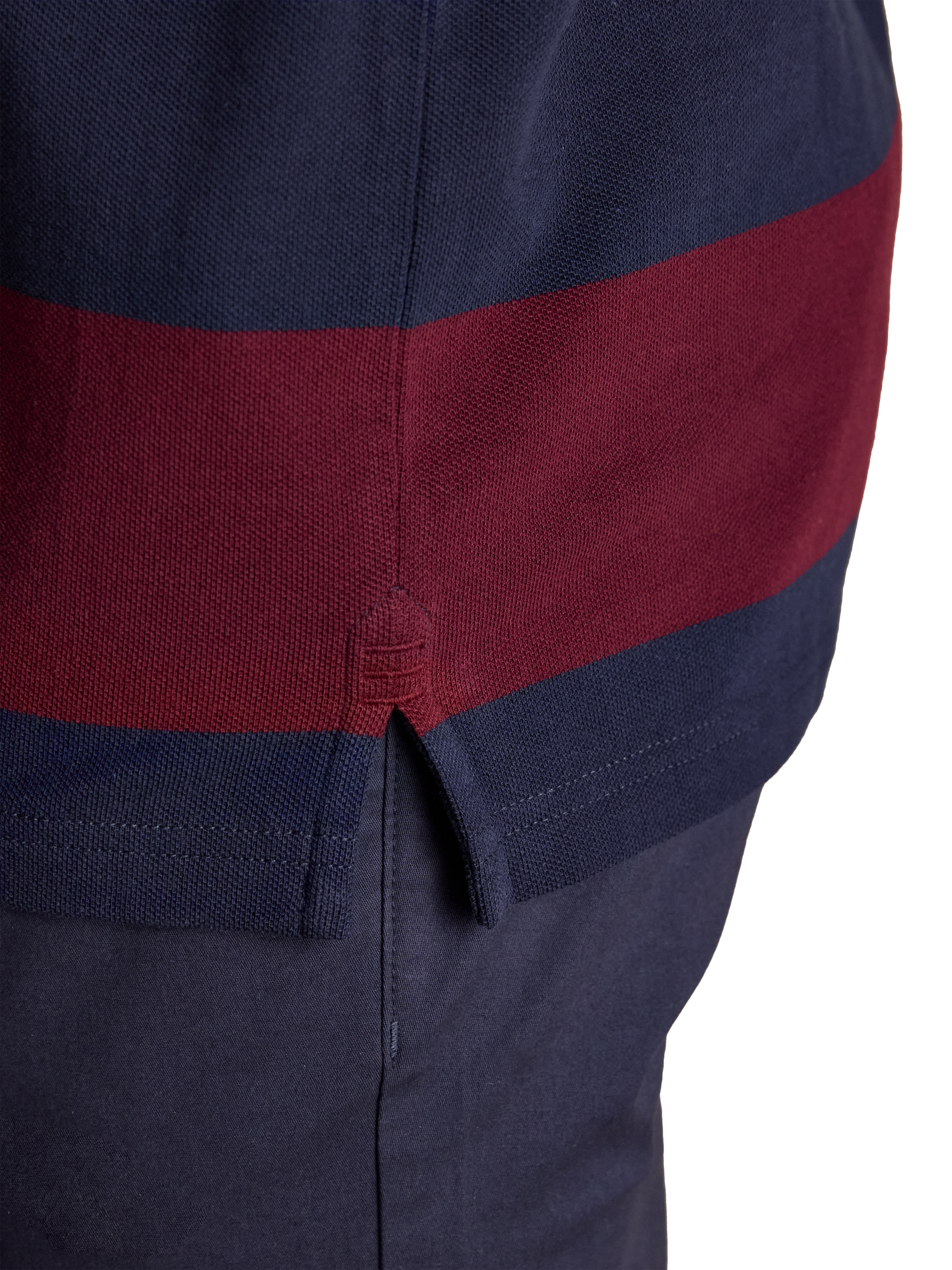 Product image 3 of 8, which shows Joules Striped Polo Shirt, Blue Mix, S Reg