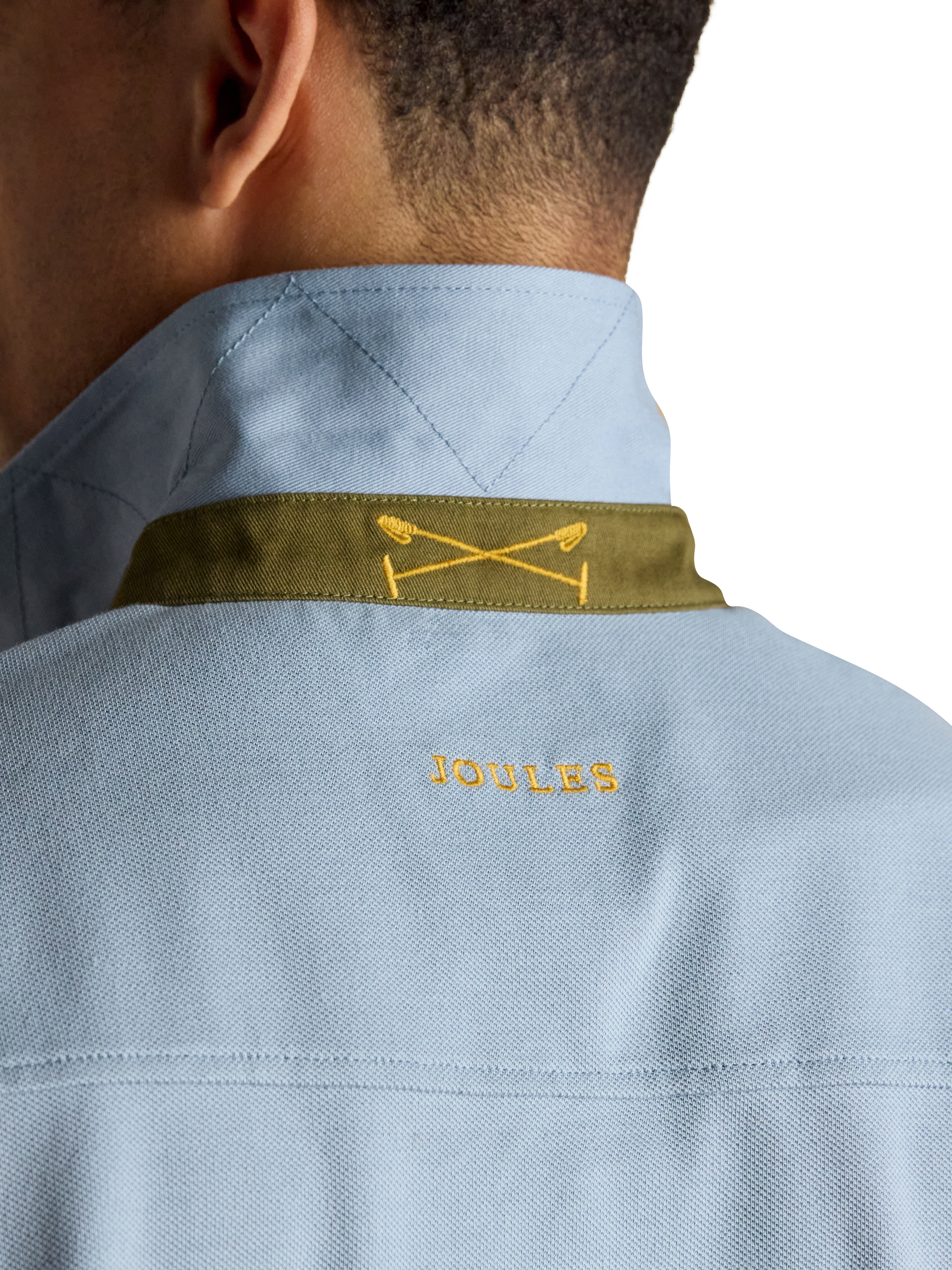 Product image 5 of 8, which shows Joules Embellished Polo Shirt, Light Blue, S Reg