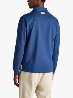 Joules Cotton Regular Fit Badge Logo Polo Shirt, Blue - view 2, Blue