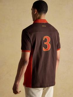 Joules Cotton Polo Shirt, Brown Mix - view 2, Brown Mix