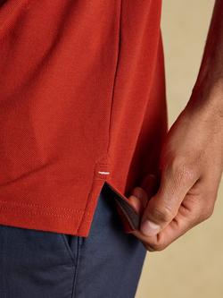 Joules Woody Cotton Pique Polo Shirt, Orange - view 2, Orange