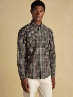 Joules Check Poplin Shirt, Green, Green