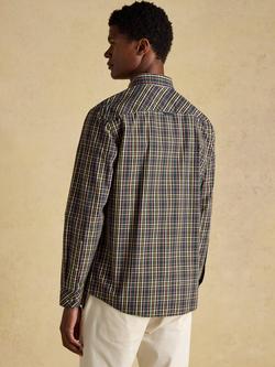 Joules Check Poplin Shirt, Green - view 2, Green