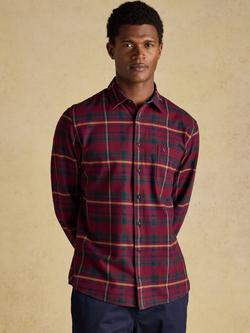 Joules Flannel Shirt, Burgundy, Burgandy