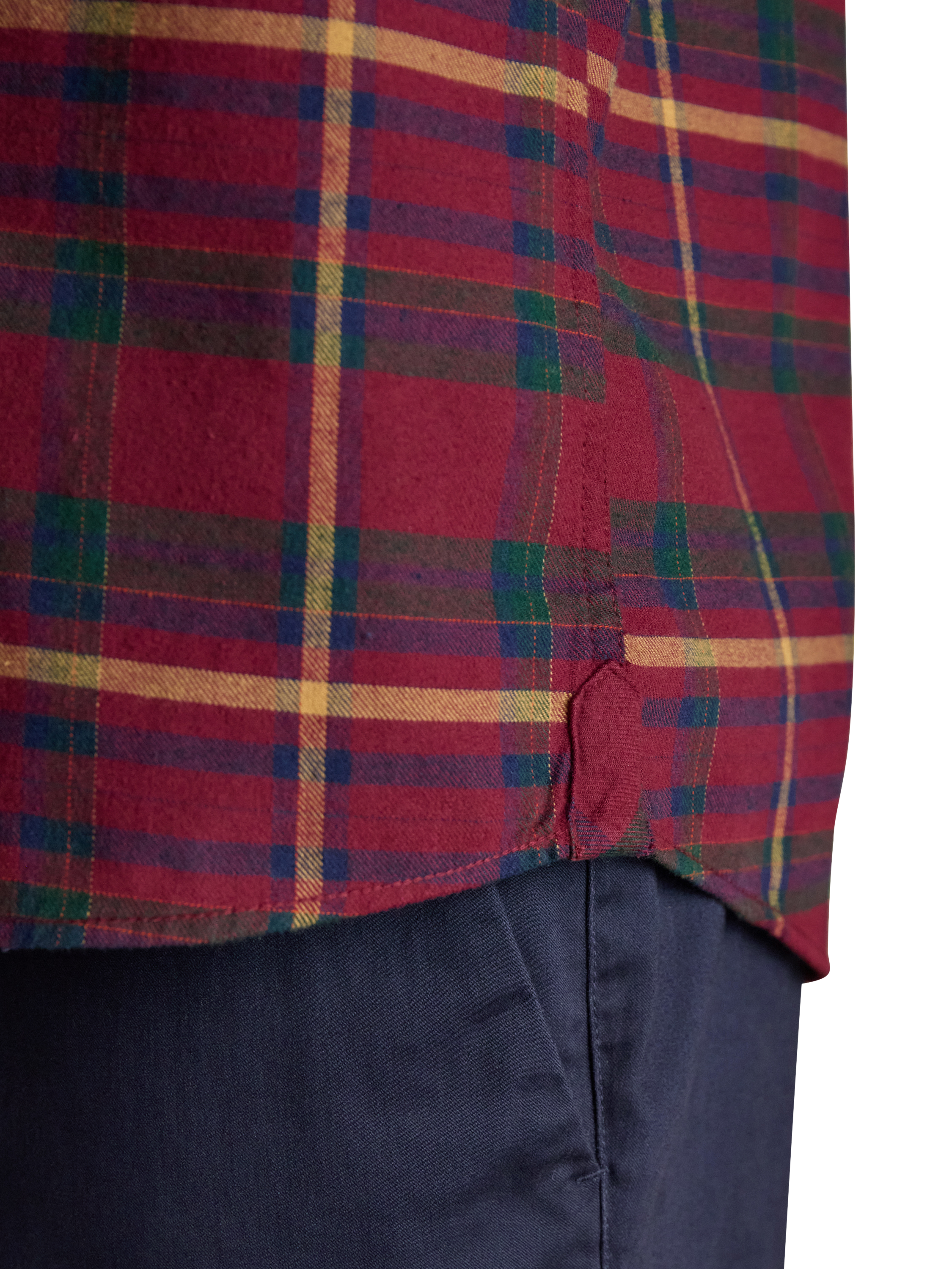 Product image 5 of 10, which shows Joules Flannel Shirt, Burgandy, S