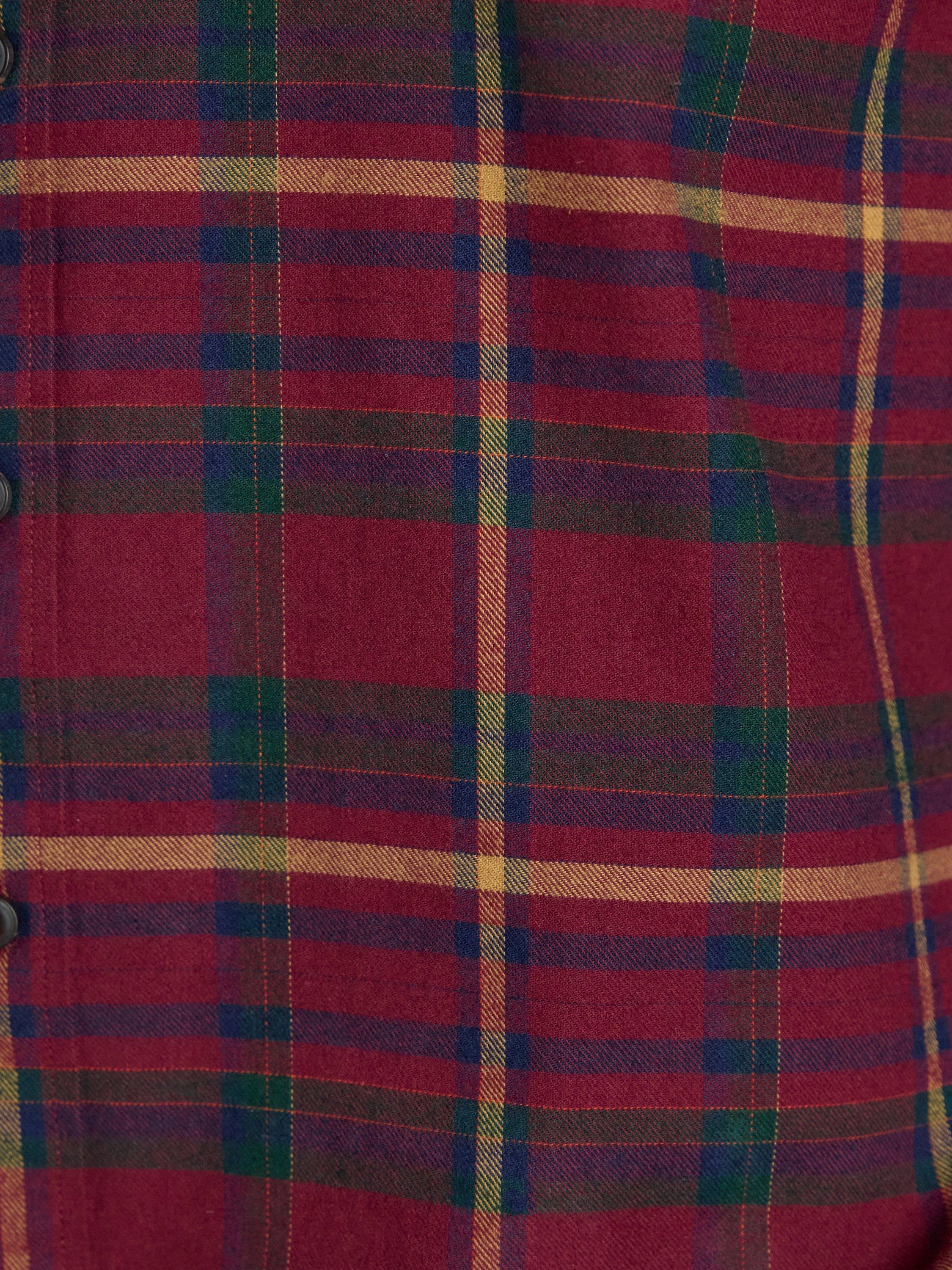 Product image 9 of 10, which shows Joules Flannel Shirt, Burgandy, S