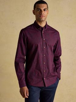 Joules Printed Shirt, Burgundy, Burgandy