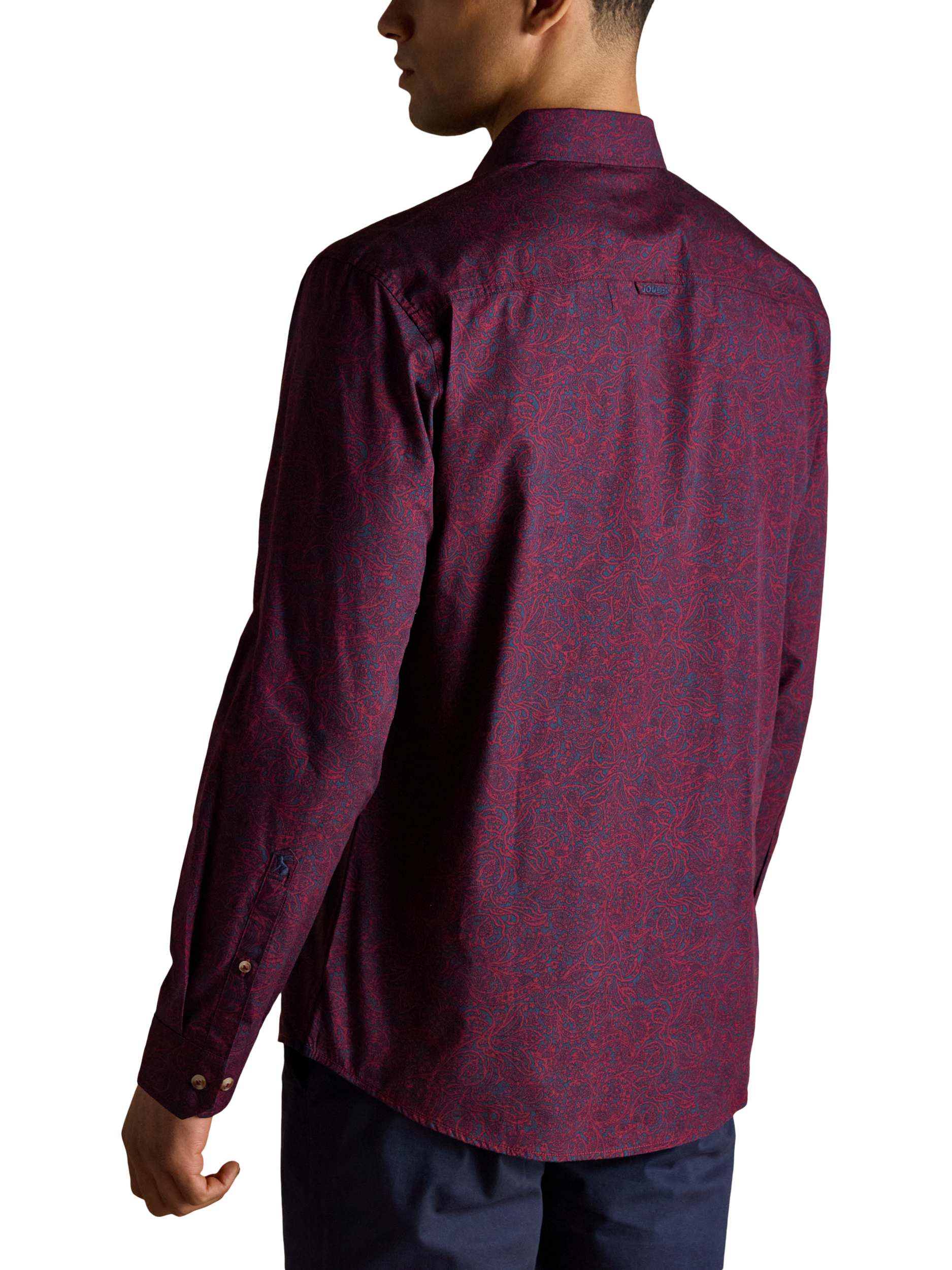 Product image 2 of 10, which shows Joules Printed Shirt, Burgandy, S