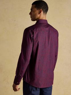 Joules Printed Shirt, Burgundy - view 2, Burgandy