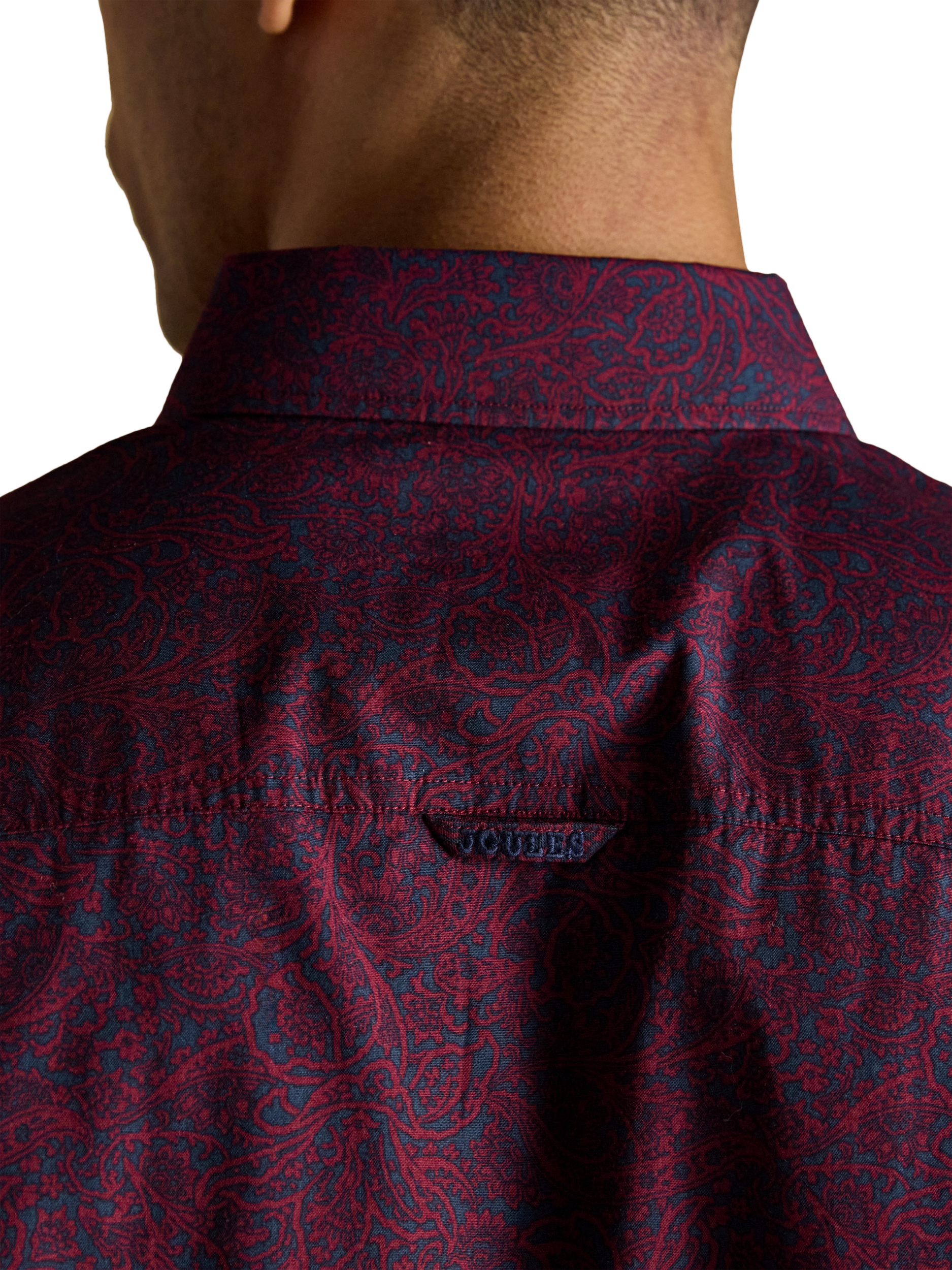 Product image 3 of 10, which shows Joules Printed Shirt, Burgandy, S