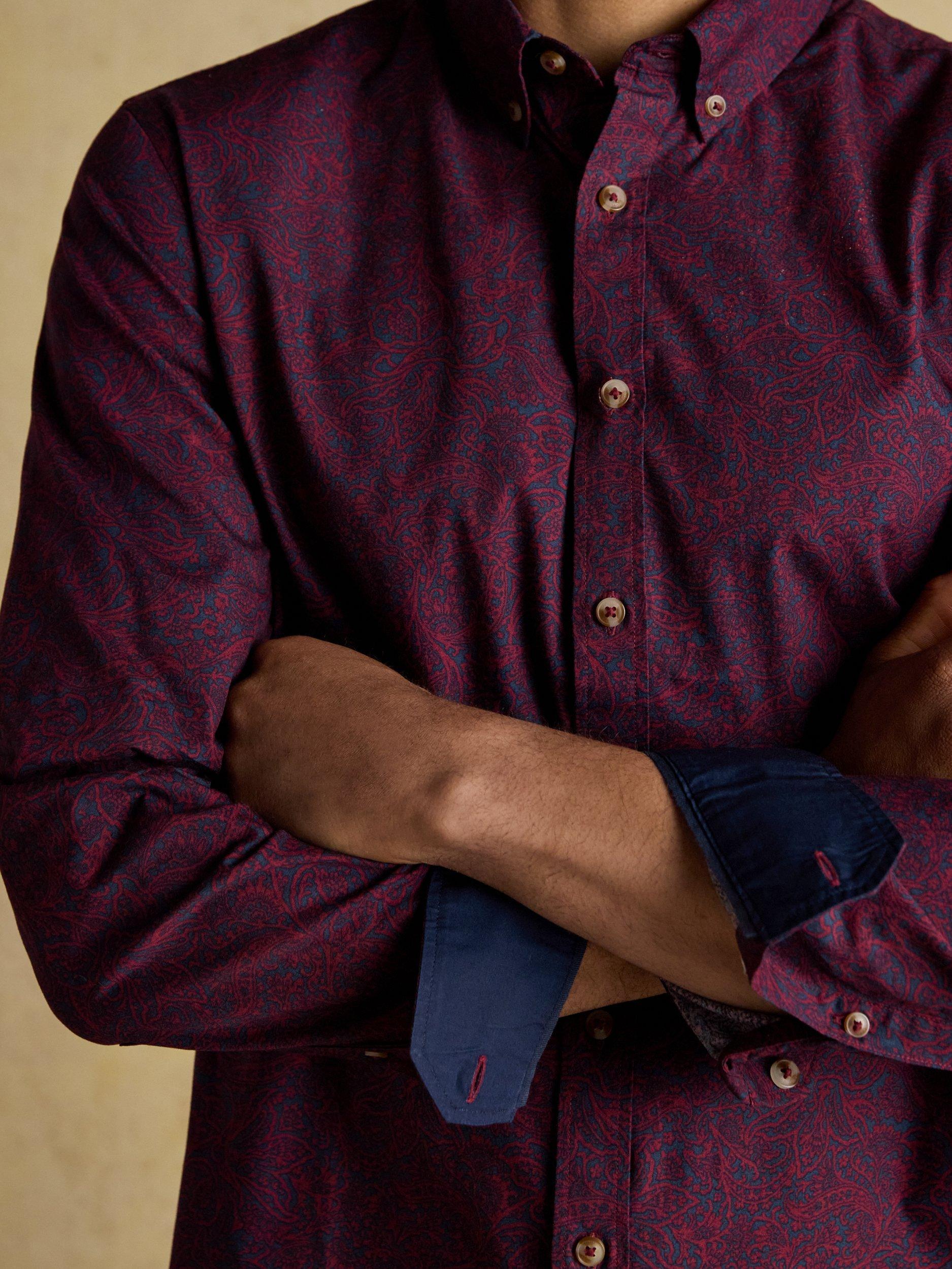 Product image 7 of 10, which shows Joules Printed Shirt, Burgandy, S