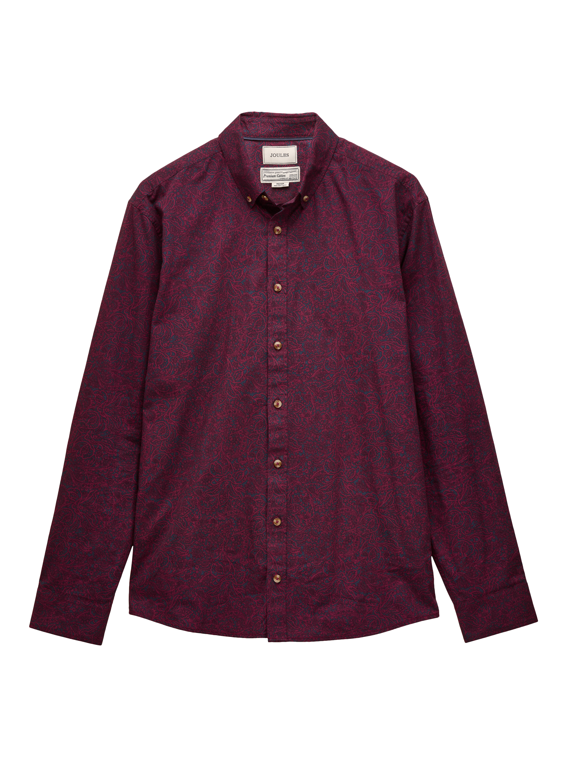 Product image 10 of 10, which shows Joules Printed Shirt, Burgandy, S