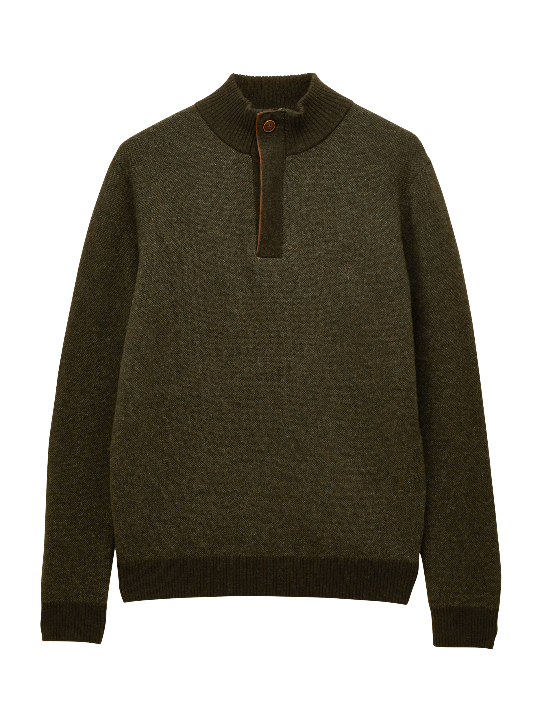 Product image 3 of 4, which shows Joules Wool Blend Quarter-Zip Jumper, Dark Green, S Reg