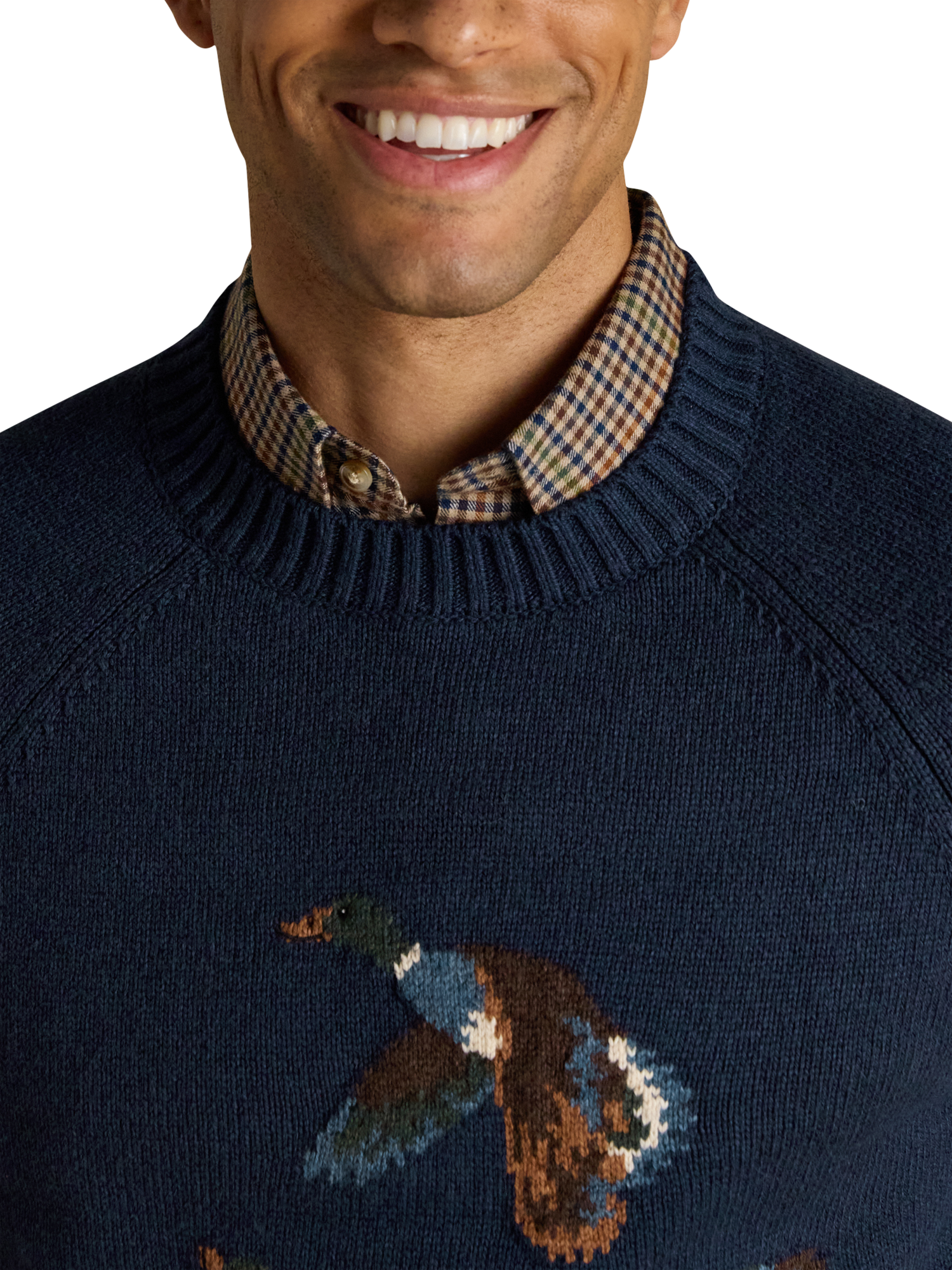 Product image 4 of 7, which shows Joules Crew Neck Jumper, Blue, S Reg