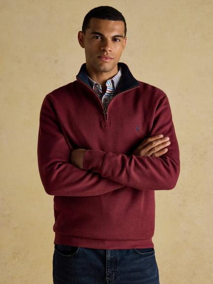 Joules Ribbed Sweatshirt, Burgundy, Burgandy
