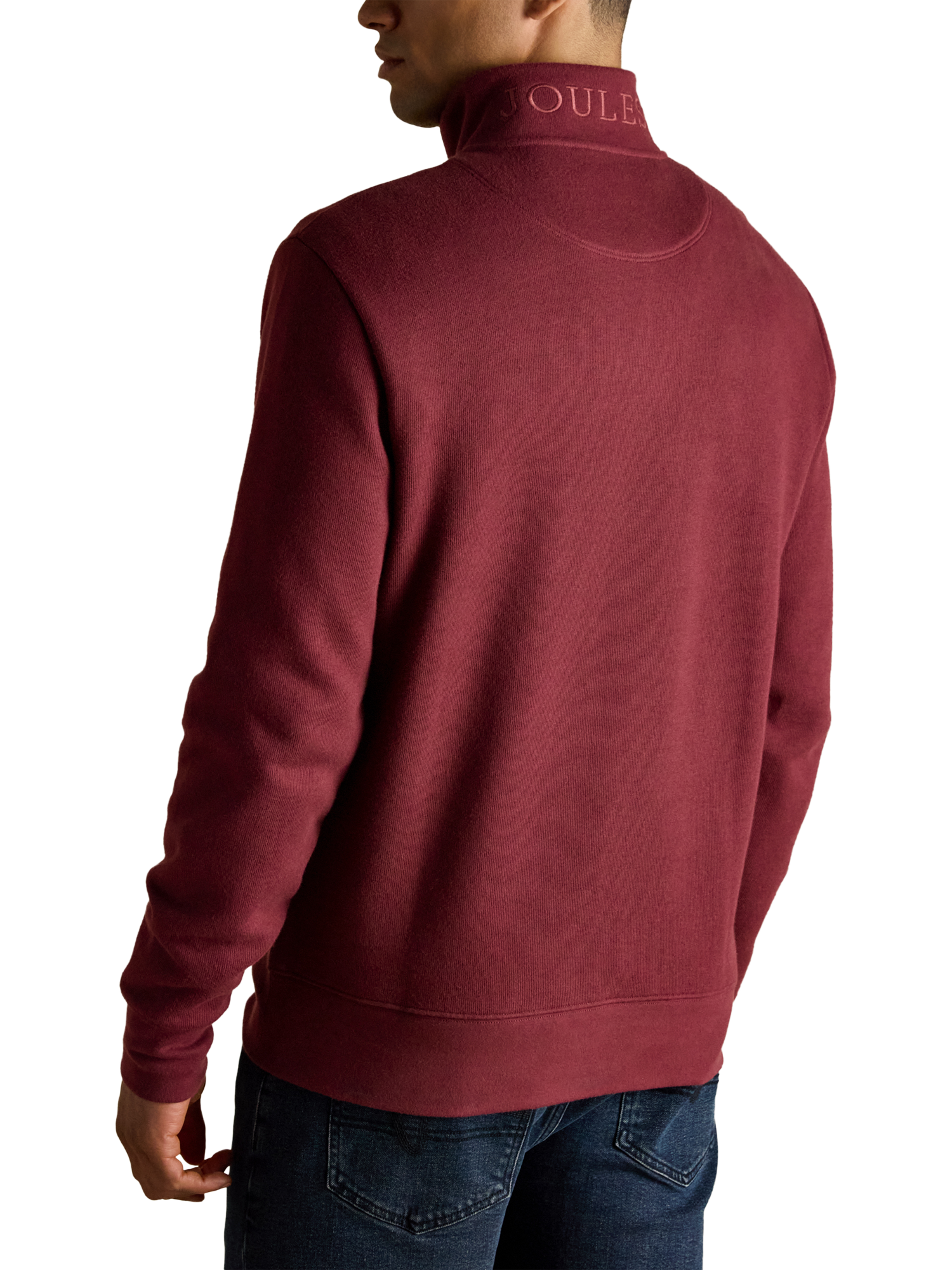 Product image 2 of 8, which shows Joules Ribbed Sweatshirt, Burgandy, S Reg