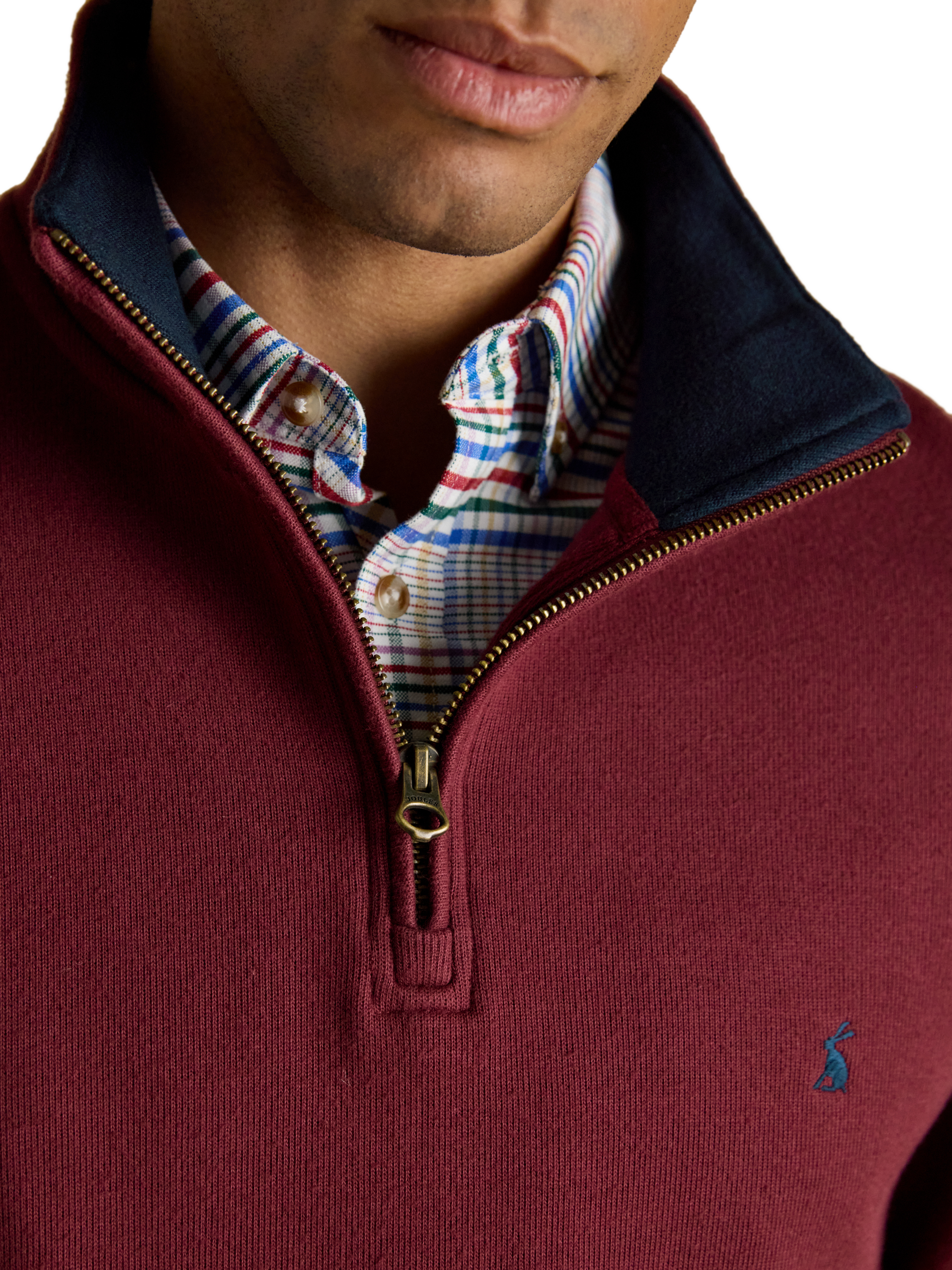 Product image 4 of 8, which shows Joules Ribbed Sweatshirt, Burgandy, S Reg