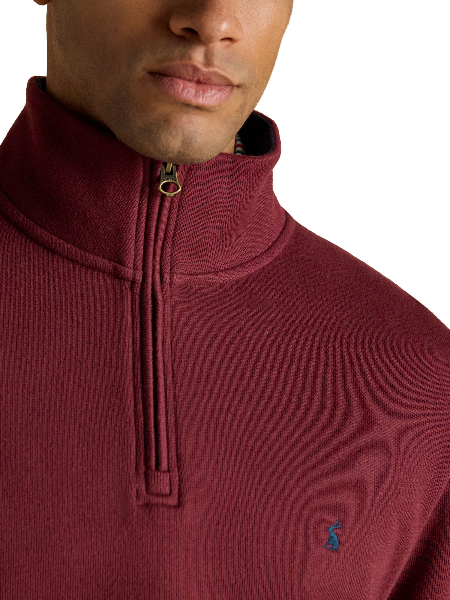 Product image 5 of 8, which shows Joules Ribbed Sweatshirt, Burgandy, S Reg
