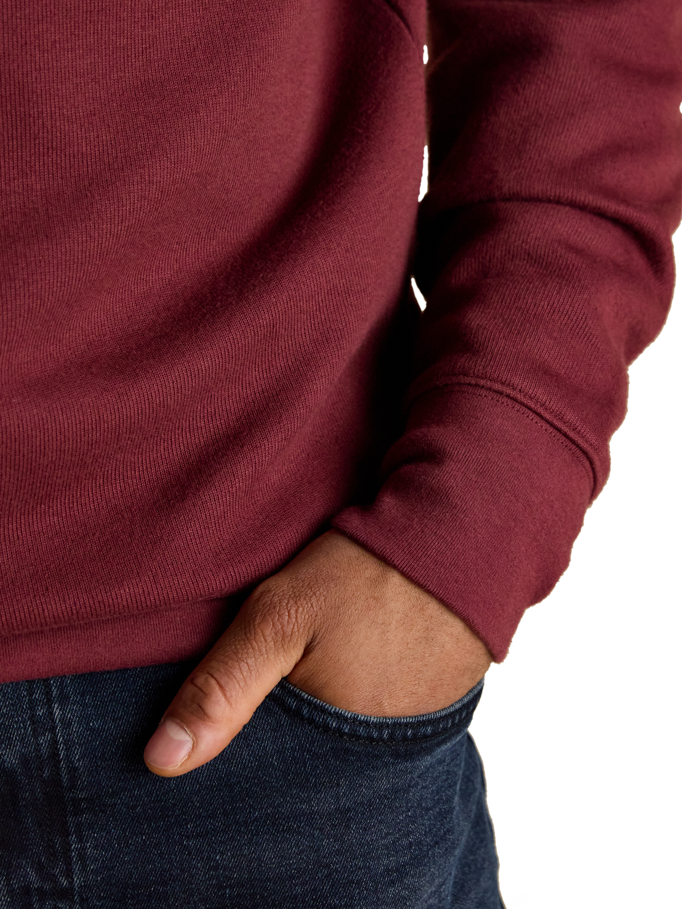 Product image 6 of 8, which shows Joules Ribbed Sweatshirt, Burgandy, S Reg