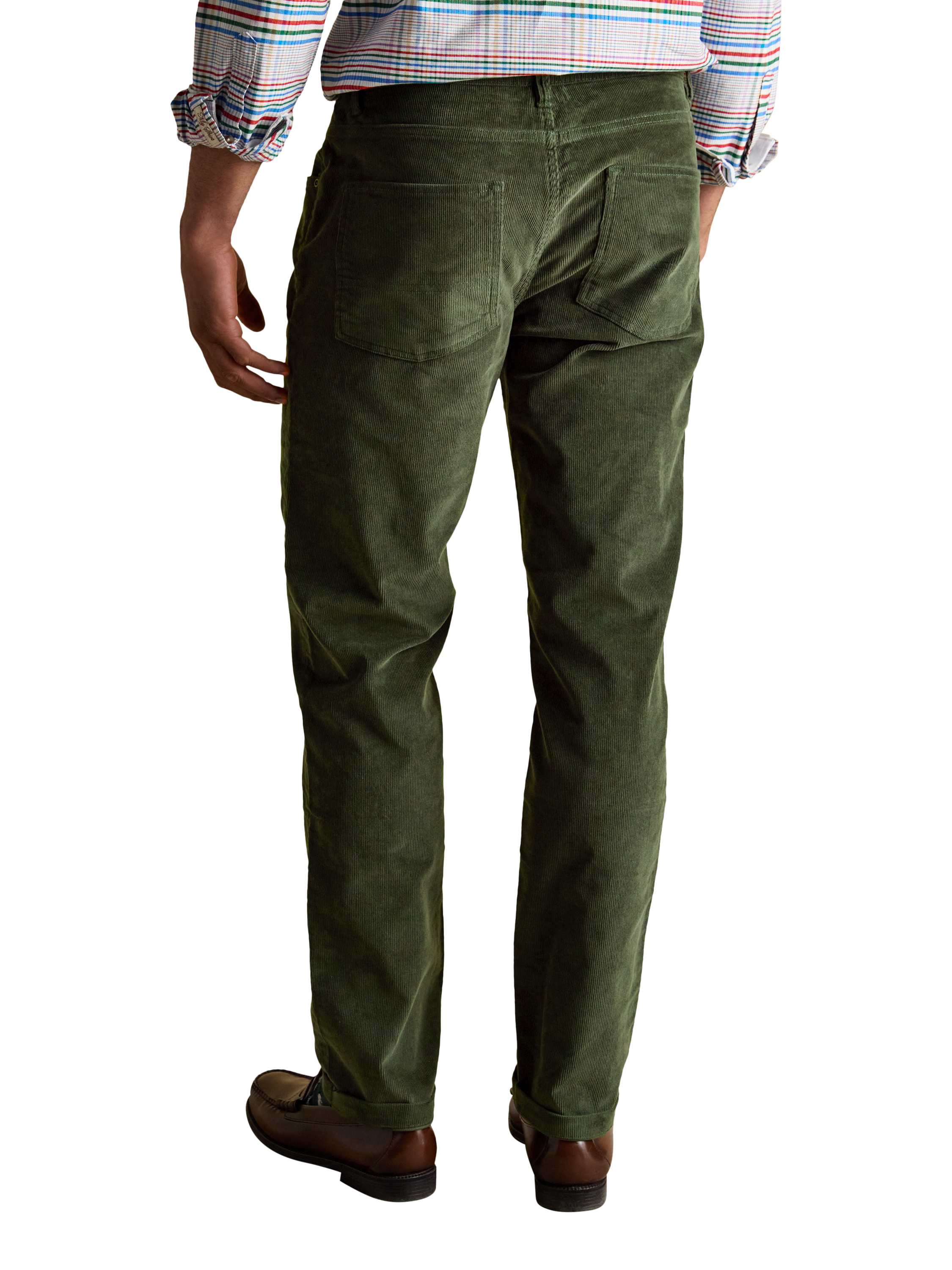 Product image 2 of 6, which shows Joules Cord Trousers, Green, 32S