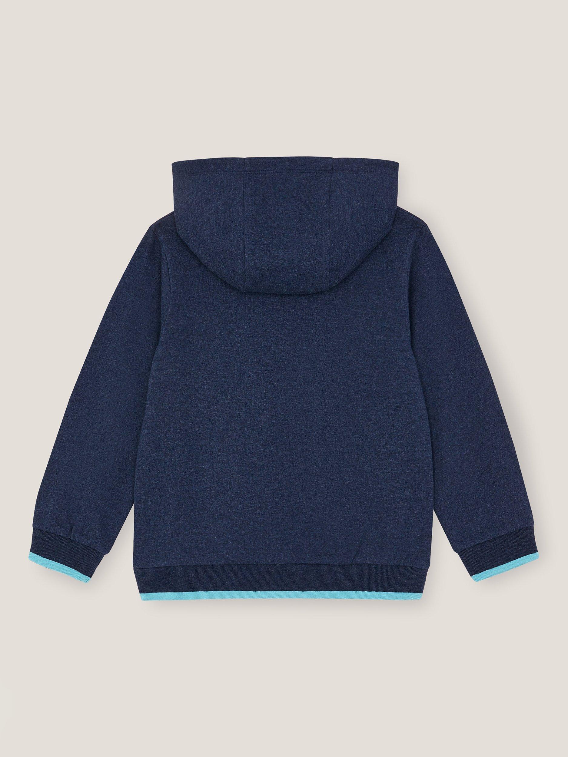 Product image 2 of 3, which shows Monsoon Kids' Space Hoodie, Navy, 7-8 years