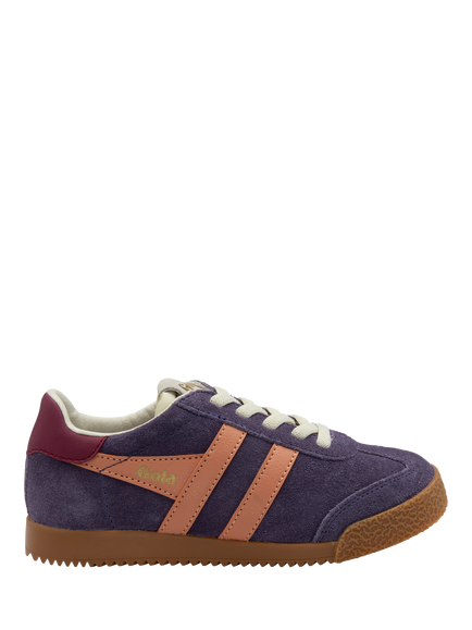Gola Kids' Elan Low Lace Up Trainers, Plum/Terracotta/Ceri, Plum/Terracotta/Ceri