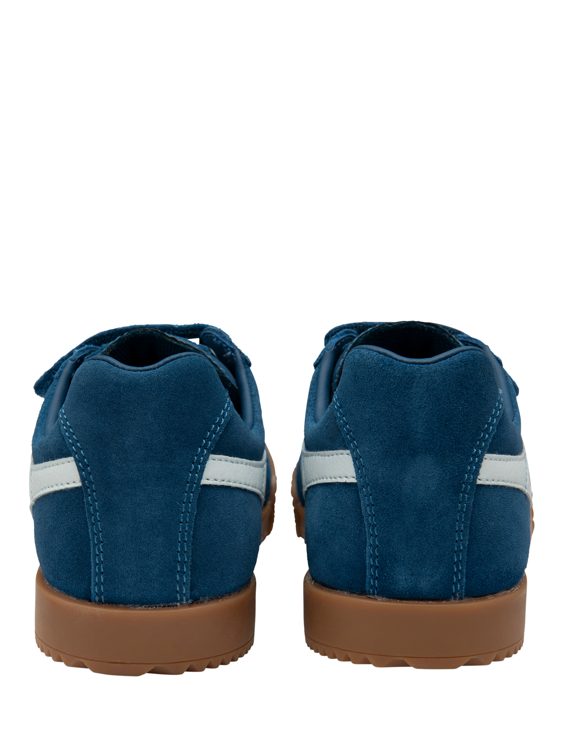 Product image 4 of 5, which shows Gola Kids' Harrier Strap Trainers, Marine Blue/White, 8 Jnr