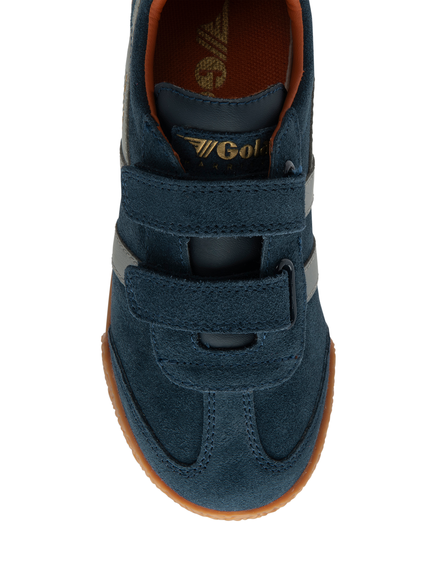 Product image 5 of 5, which shows Gola Kids' Harrier Strap Trainers, Navy/Cement, 8 Jnr