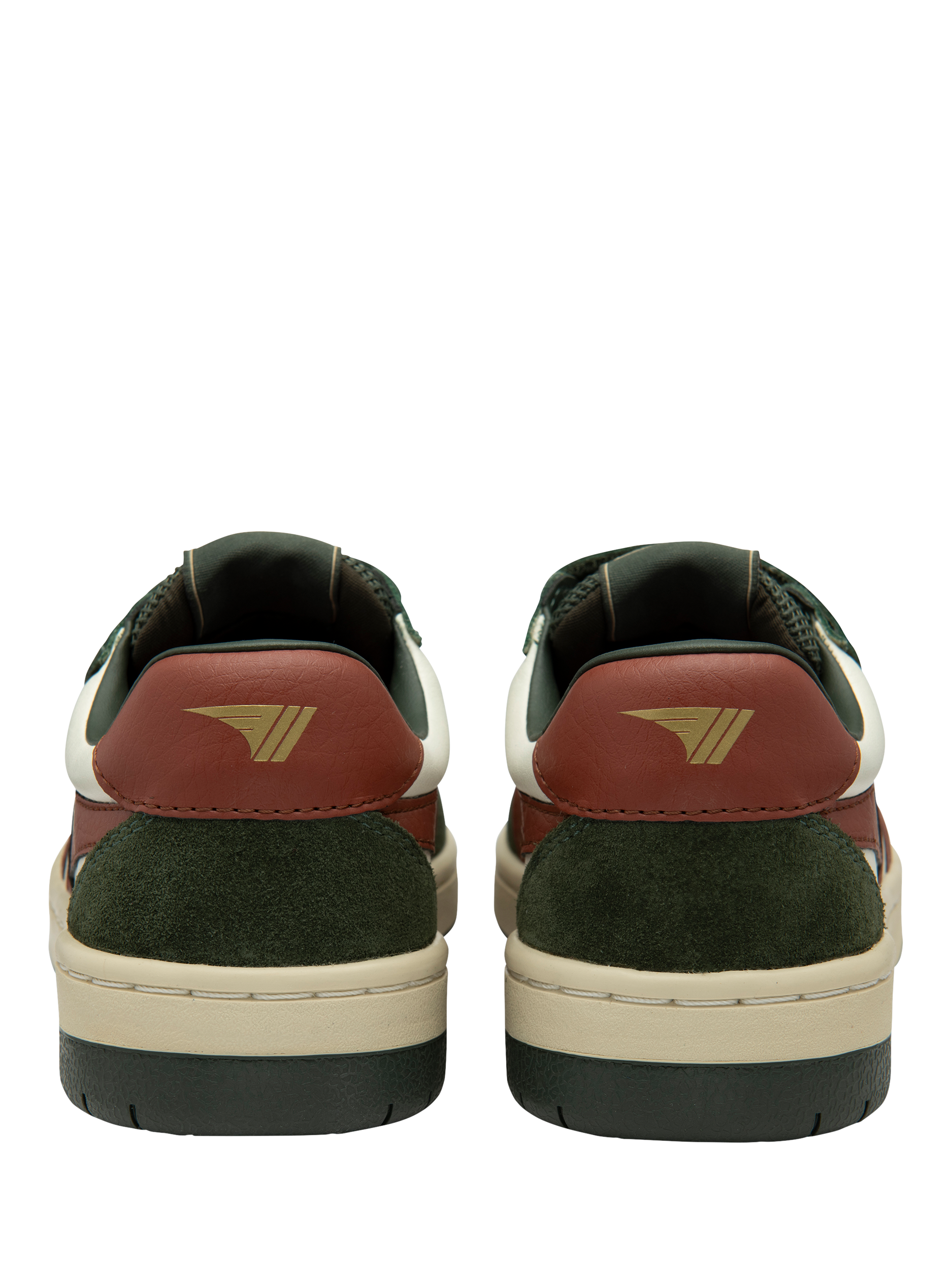 Product image 4 of 5, which shows Gola Kids' Classic Hawk Strap Trainers, White/Khaki/Rust, 8 Jnr