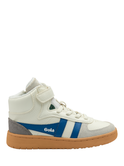 Gola Kids' Talon High Top Trainers, White/Marine Blue/Ce
