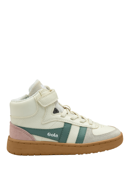 Gola Kids' Talon High Top Trainers, White/Slate/Chalk Pi