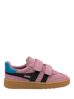 Gola Kids' Viper Strap Low Cut Trainers, Candy/Black/Santorin, Candy/Black/Santorin