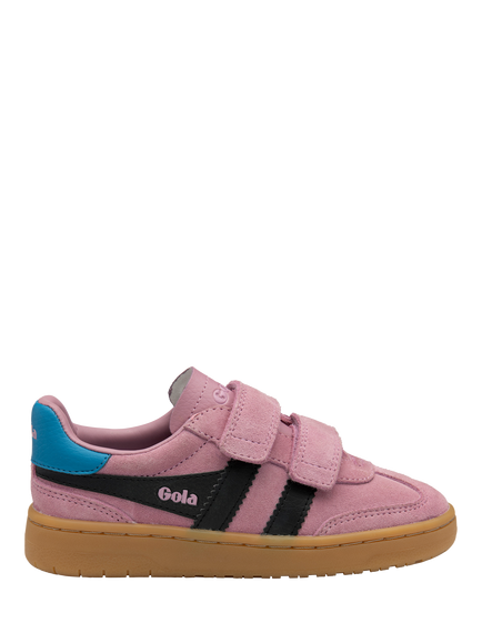 Gola Kids' Viper Strap Low Cut Trainers, Candy/Black/Santorin, Candy/Black/Santorin