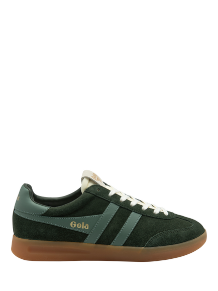 Gola Cyclone Suede Lace-Up Trainers, Dark Khaki/Sage/Gum, Dark Khaki/Sage/Gum