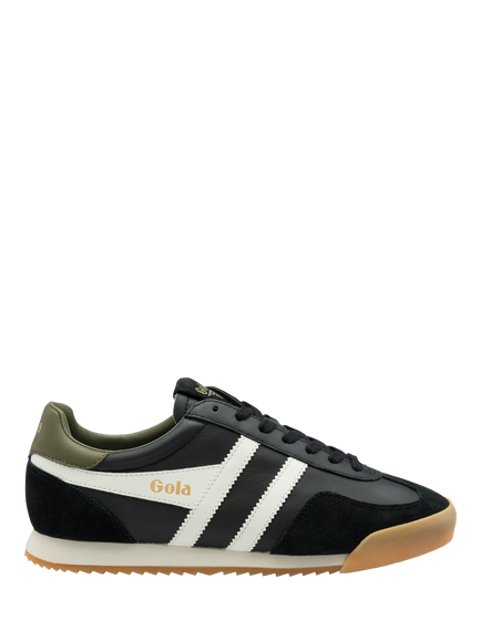 Gola Europa Lace Up Trainers, Black/Off White/Khak, Black/Off White/Khak
