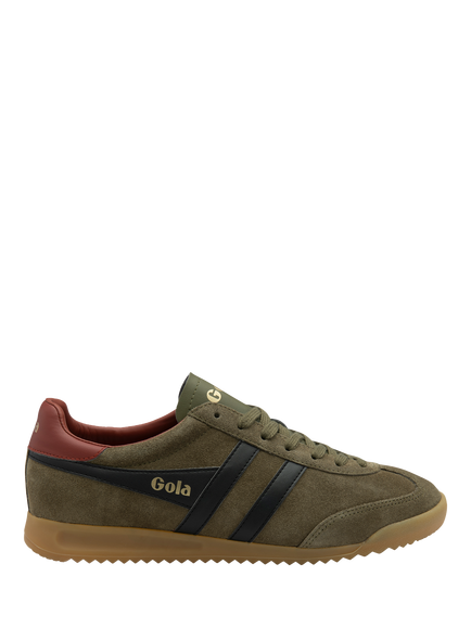 Gola Torpedo Suede Trainers, Khaki/Black/Rust
