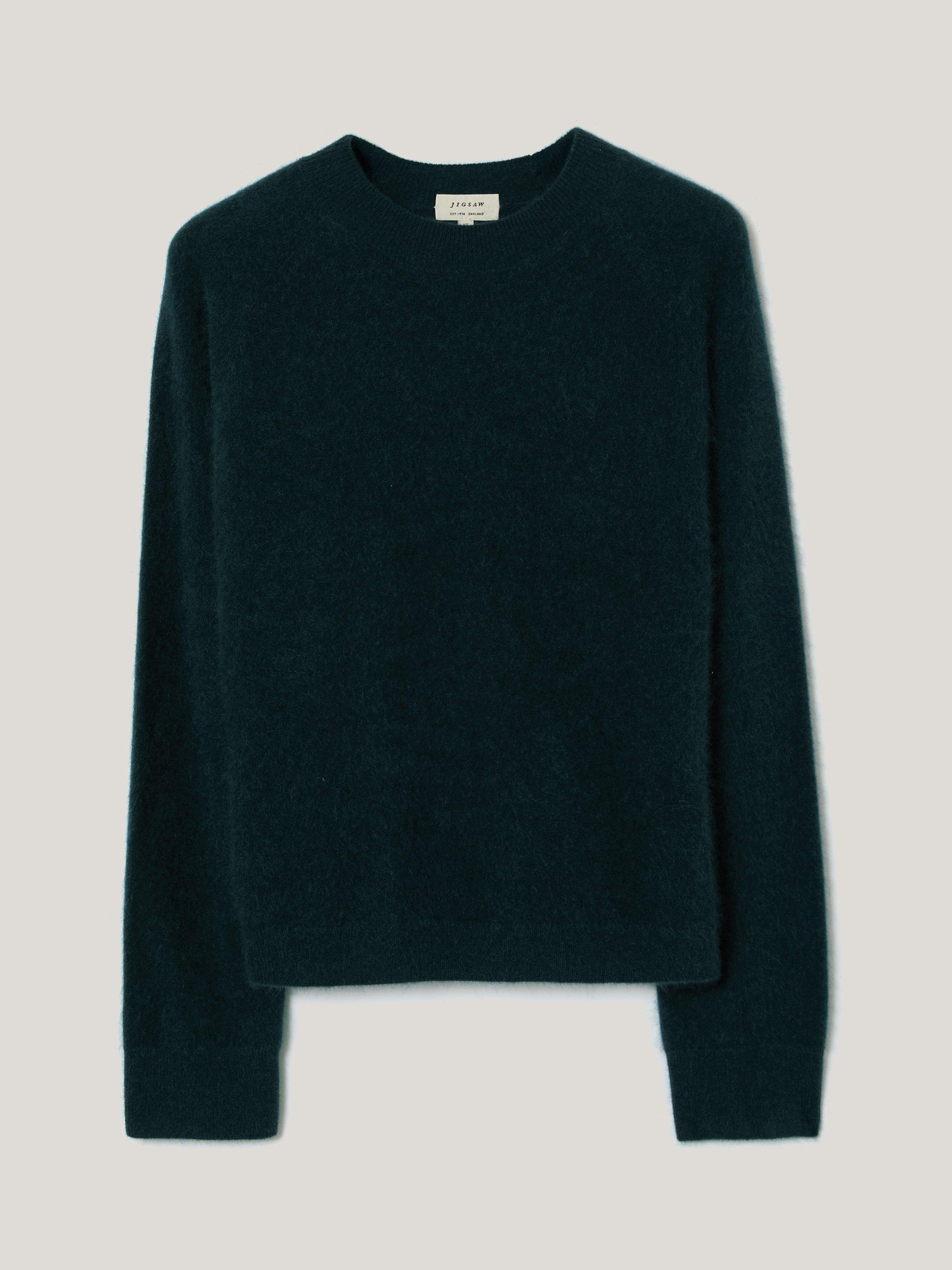 Product image 5 of 5, which shows Jigsaw Halo Cashmere Jumper, Dark Green, S