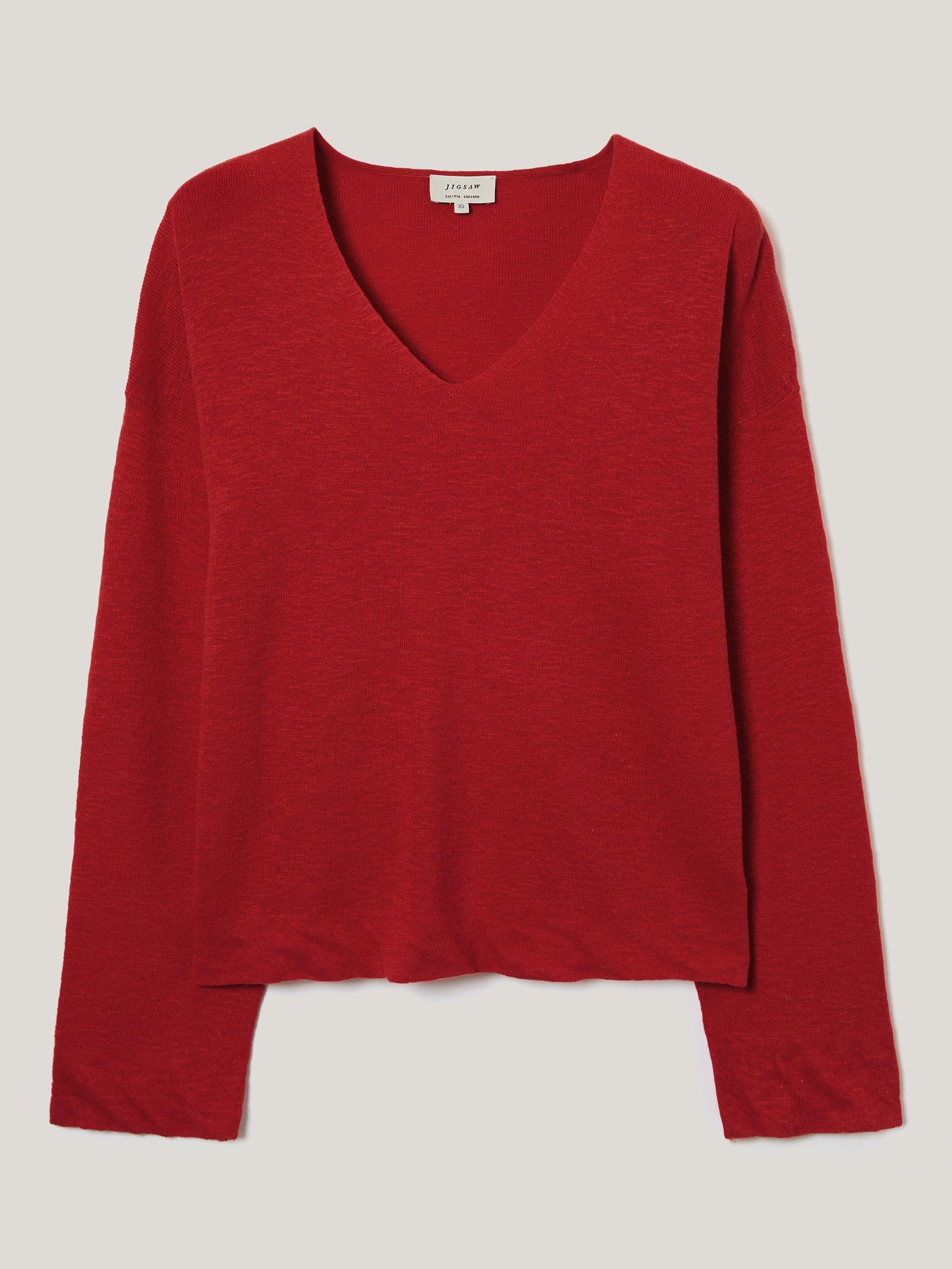 25AW HIGH TWIST WOOL KNIT VーNECK P/O 25AW HIGH TWIST WOOL KNIT VーNECK P/O RED AURALEE【オーラリー