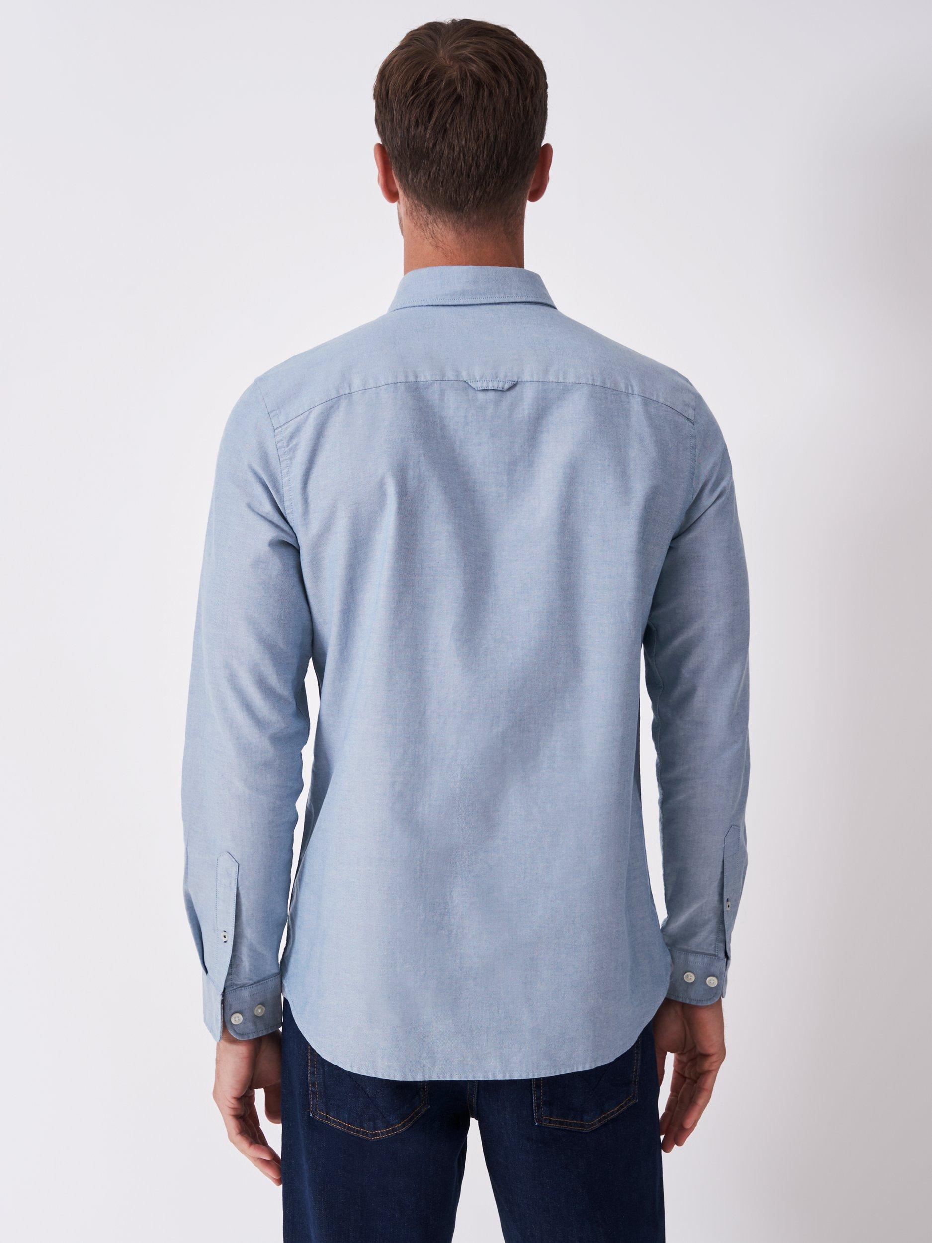 Product image 2 of 5, which shows Crew Clothing Cotton Regular Fit Shirt, Cobalt Blue, L