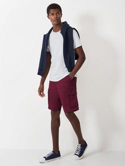 Crew Clothing Cotton Blend Cargo Shorts, Aubergine, Aubergine