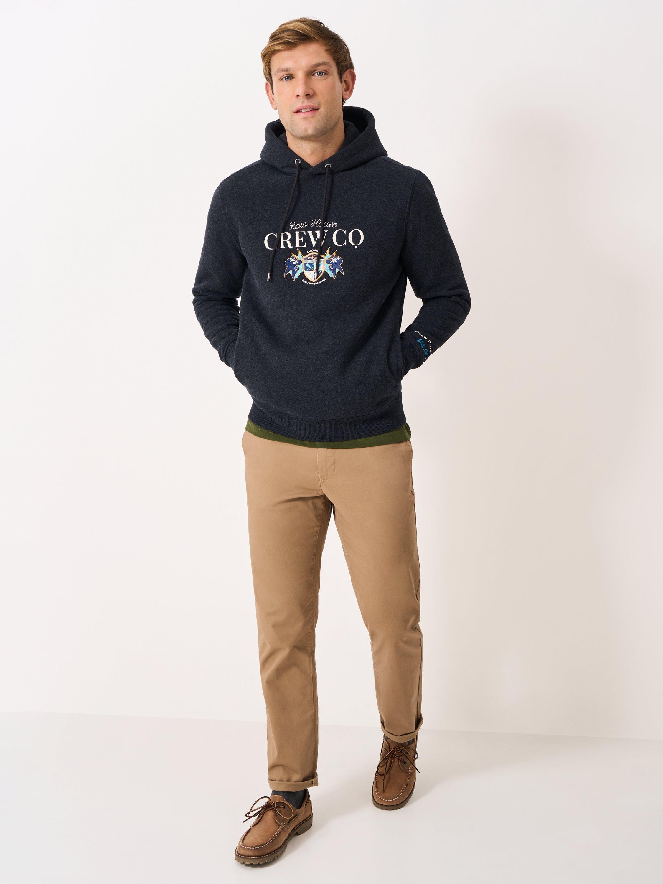 Product image 3 of 5, which shows Crew Clothing Rowing Cotton Blend Hoodie, Graphite Grey, L